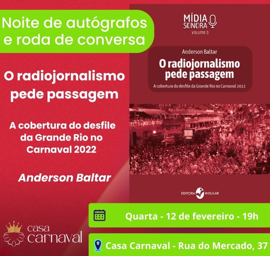 Lançamento do livro de Anderson Baltar + roda de conversa