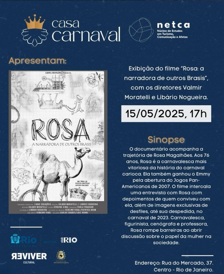 Exibição do filme “Rosa: A narradora de outros Brasis” e conversa com os diretores Valmir Moratelli e Libário Nogueira.