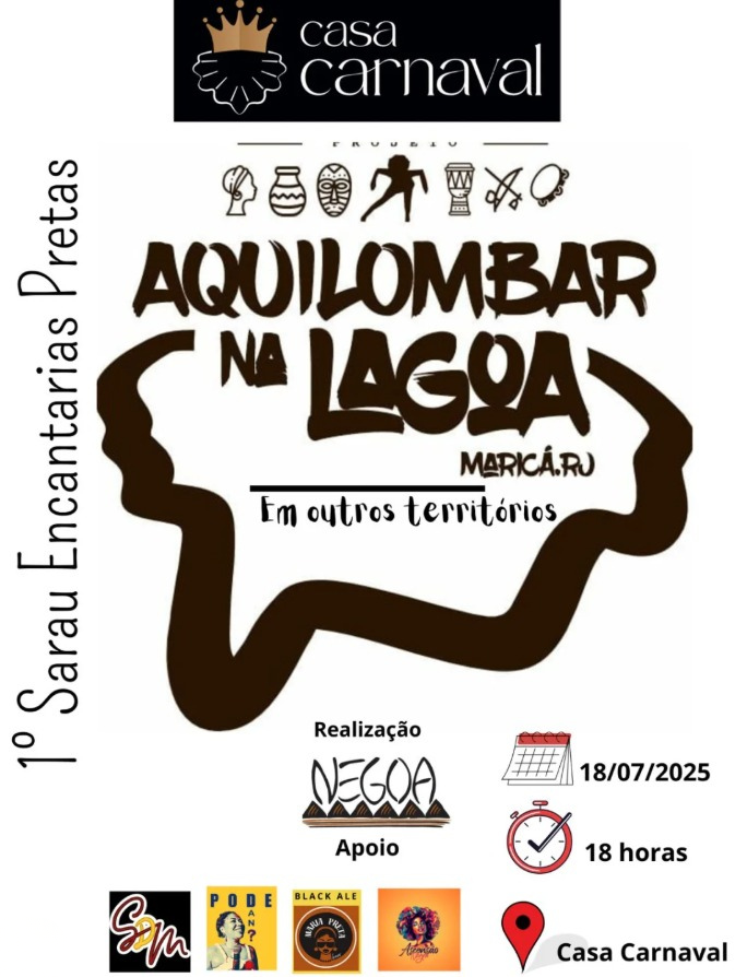 1° Sarau Encantarias Pretas do grupo Aquilombar na Lagoa